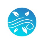 A cartoon showing air blowing leaves